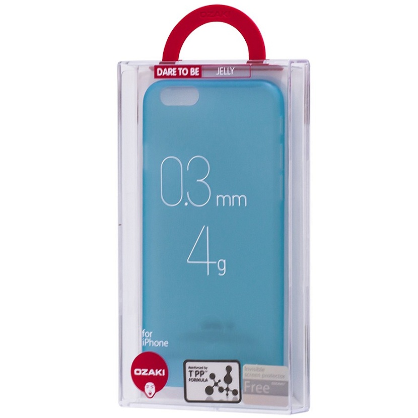 Пластиковый чехол Ozaki O!Coat 0.3 Jelly Blue для iPhone 6/iPhone 6S