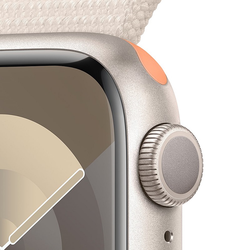 Умные часы Apple Watch Series 9 GPS, 41mm Starlight Aluminium Case with Starlight Sport Loop