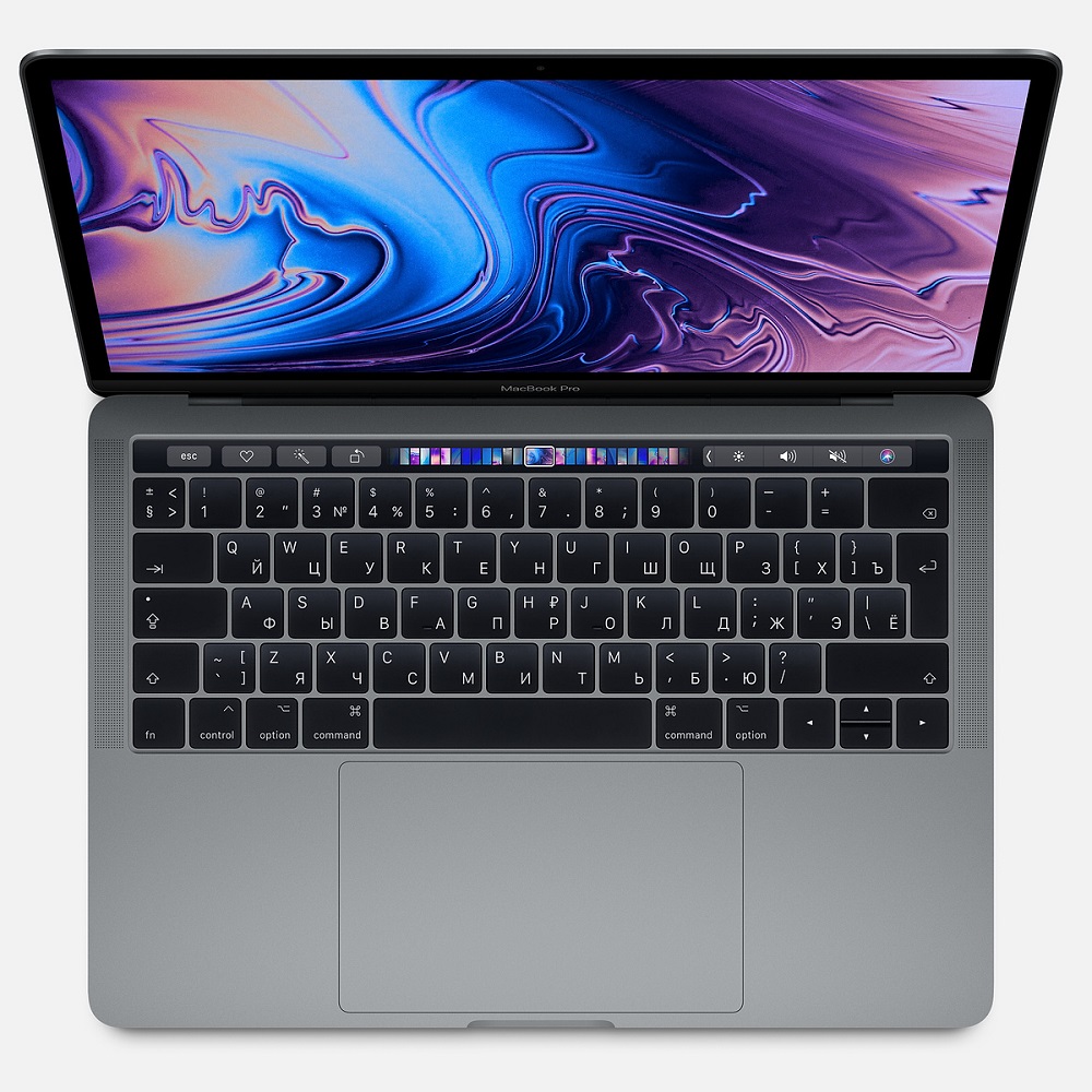 Ноутбук Apple MacBook Pro 13 with Retina display and Touch Bar Mid 2018 Space Gray (MR9Q2RU/A) (Intel Core i5 2300 MHz/13.3/2560x1600/8GB/256GB SSD/DVD нет/Intel Iris Plus Graphics 655/Wi-Fi/Bluetooth/macOS)