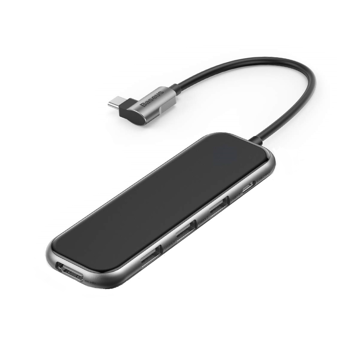 USB-концентратор Baseus Multi-functional HUB Type-C to USB3.0x3/ HDMI/ Type-C (CAHUB-BZ0G) для Macbook