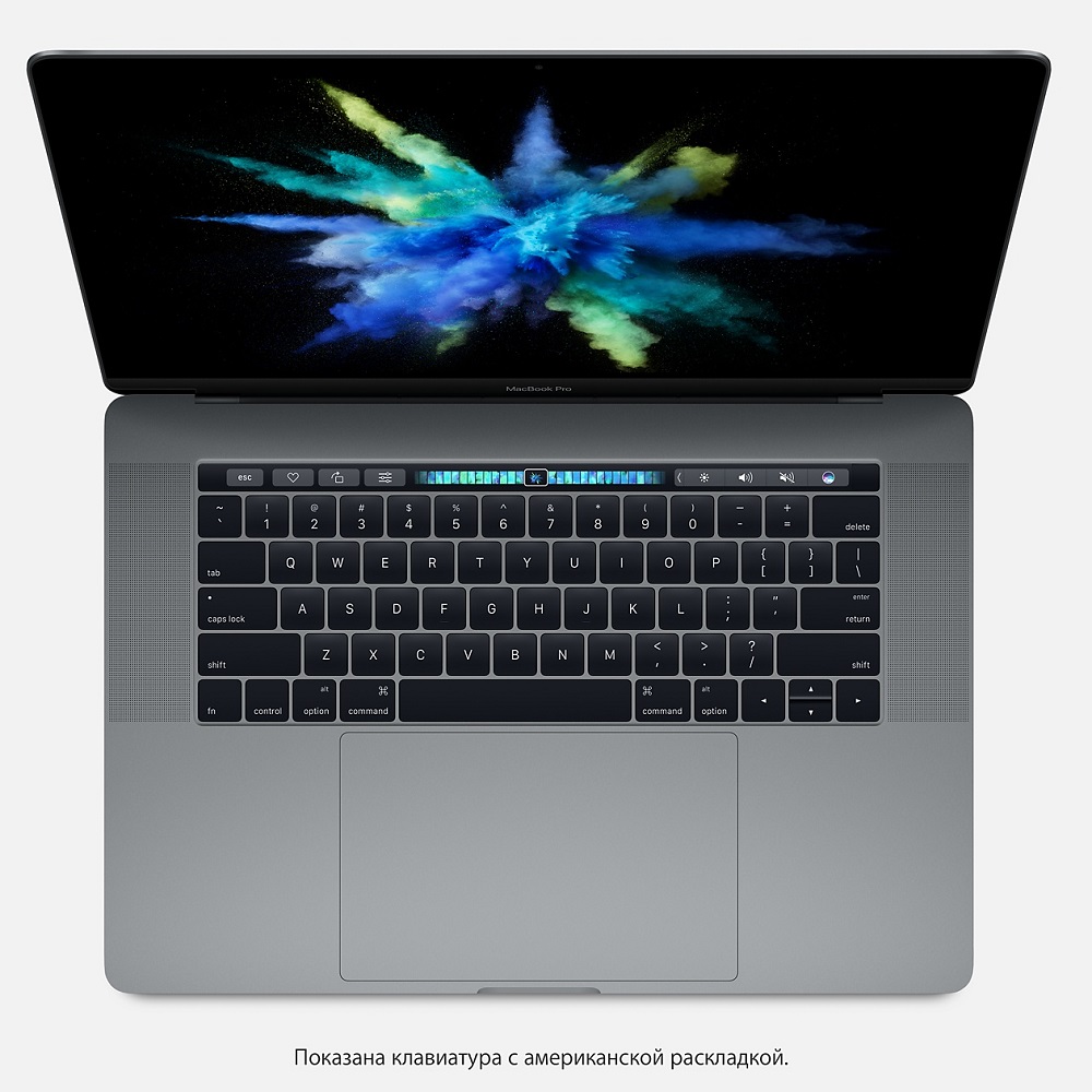 Ноутбук Apple MacBook Pro 15 with Retina display and Touch Bar Late 2016 Space Grey (MLH32RU/A) Intel Core i7 2600 MHz/15.4/2880x1800/16Gb/256Gb SSD/DVD нет/AMD Radeon Pro 450/Wi-Fi/Bluetooth/MacOS X