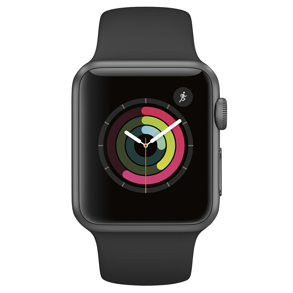 Часы Apple Watch Series 1 38mm (Space Gray Aluminum Case with Black Sport Band) (MP022)