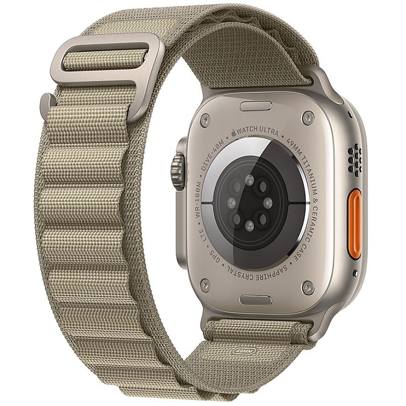Умные часы Apple Watch Ultra 2 GPS + Cellular, 49mm Titanium Case with Olive Alpine Loop - Large