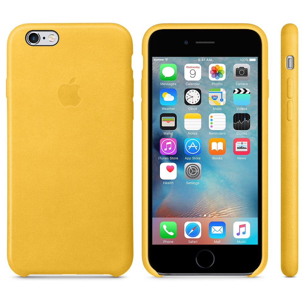 Кожаный чехол Apple iPhone 6 Leather Case Marigold (MMM32ZM/A) для iPhone 6/6S