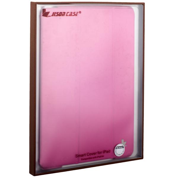 Чехол JisonCase Premium Leather Smart Case Magenta для iPad Air/iPad Air 2