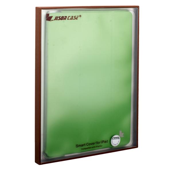 Чехол JisonCase Premium Leather Smart Case Green для iPad Air/iPad Air 2