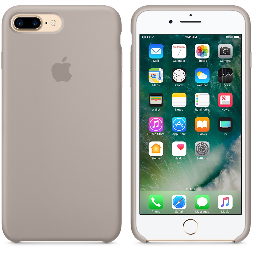 Силиконовый чехол Apple iPhone 7 Plus Silicone Case Pebble (MQ0P2ZM/A) для iPhone 7 Plus/iPhone 8 Plus