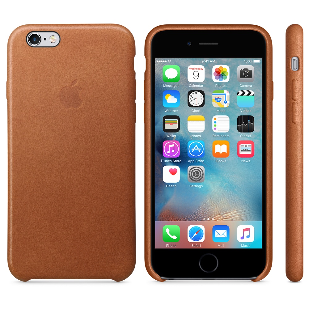 Кожаный чехол Apple iPhone 6 Leather Case Saddle Brown (MKXT2ZM/A) для iPhone 6/6S