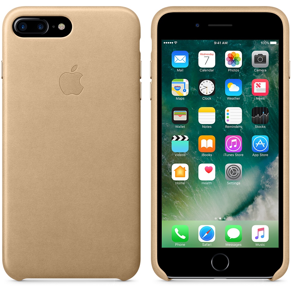 Кожаный чехол Apple iPhone 7 Plus Leather Case Tan (MMYL2ZM/A) для iPhone 7 Plus/iPhone 8 Plus