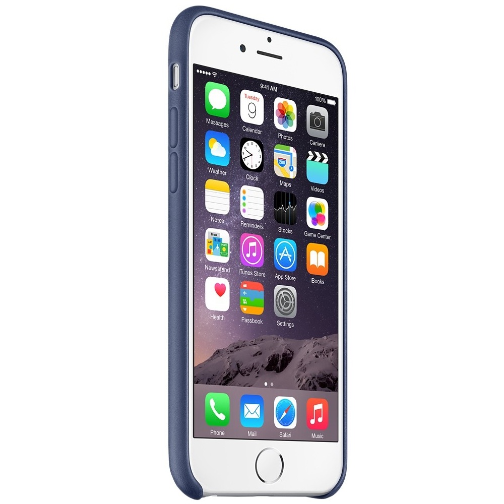 Кожаный чехол Apple iPhone 6 Leather Case Midnight Blue (MGR32ZM/A) для iPhone 6/6S