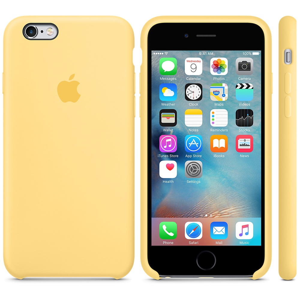 Силиконовый чехол Apple iPhone 6 Silicone Case Yellow (MM662ZM/A) для iPhone 6/6S