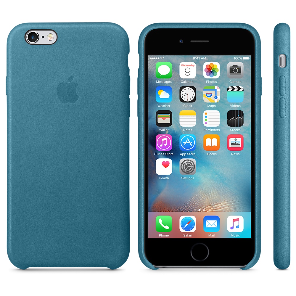Кожаный чехол Apple iPhone 6 Leather Case Marine Blue (MM4G2ZM/A) для iPhone 6/6S