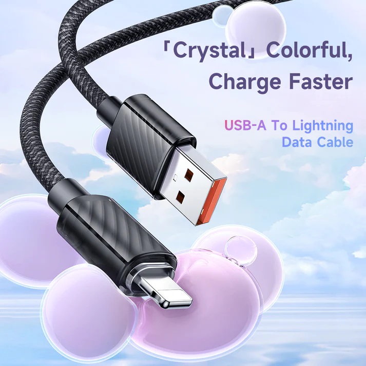 Кабель Mcdodo (CA-3640) USB to Lightning Colorfull Crystal Series 1.2 m Gray