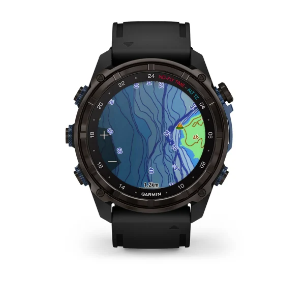 Умные часы Garmin Descent Mk3i – 51 mm Carbon grey DLC titanium with black silicone band (010-02752-11)
