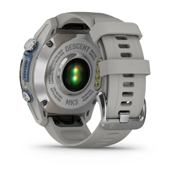 Умные часы Garmin Descent Mk3 - 43mm Stainless steel with Fog Grey silicone band (010-02753-04)