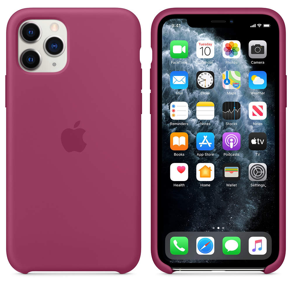 Силиконовый чехол Apple iPhone 11 Pro Silicone Case - Pomegranate (MXM62ZM/A) для iPhone 11 Pro