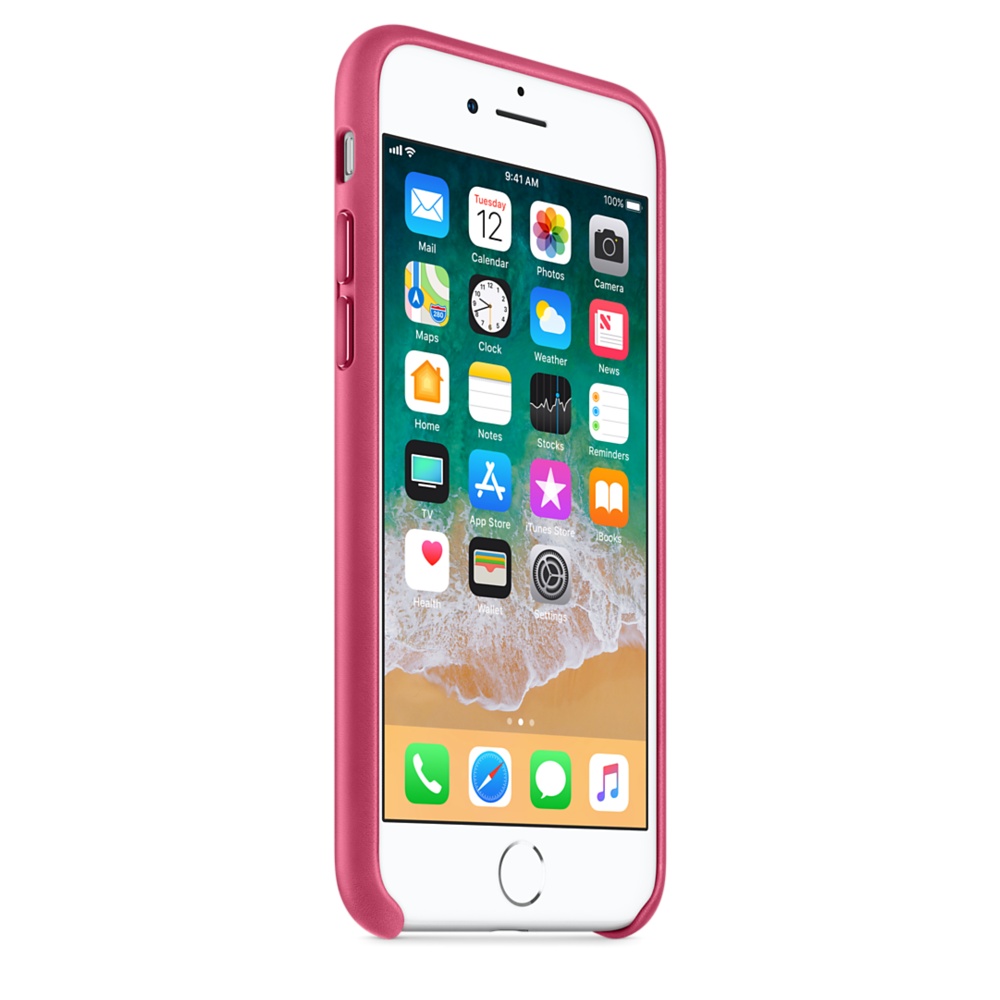 Кожаный чехол Apple iPhone 8 Leather Case Pink Fuchsia (MQHG2ZM/A) для iPhone 7/iPhone 8/SE (2020)