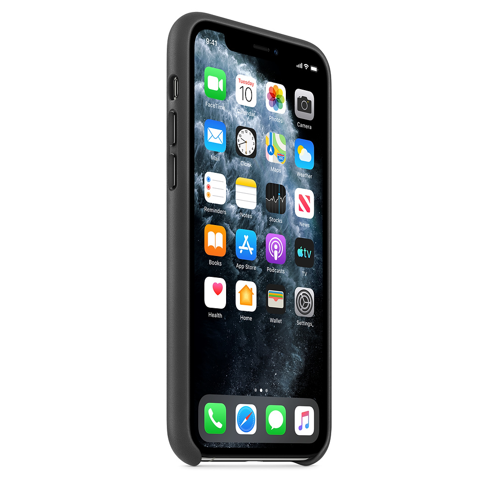 Кожаный чехол Apple iPhone 11 Pro Leather Case - Black (MWYE2ZM/A) для iPhone 11 Pro