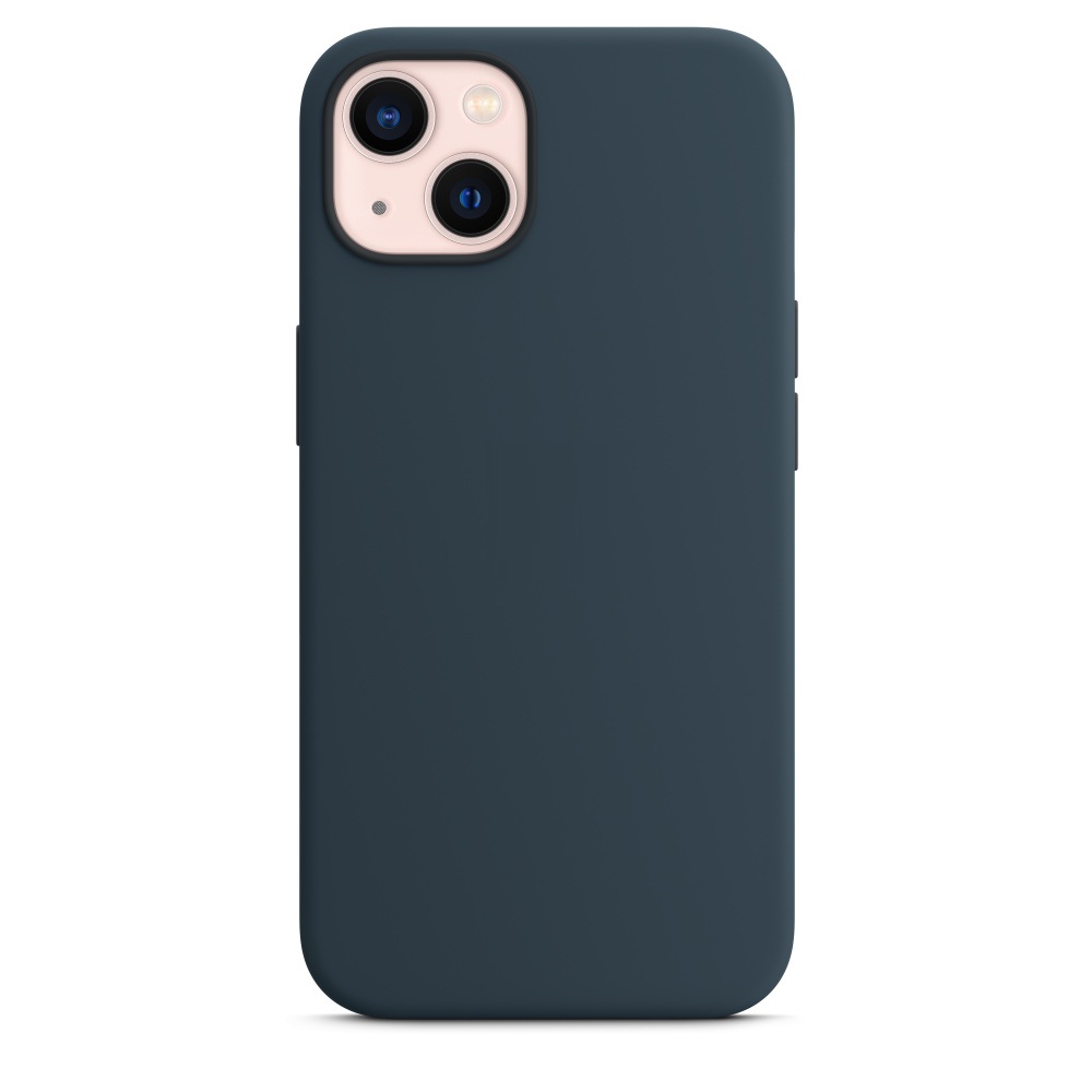 Силиконовый чехол Naturally Silicone Case with MagSafe Abyss Blue для iPhone 13