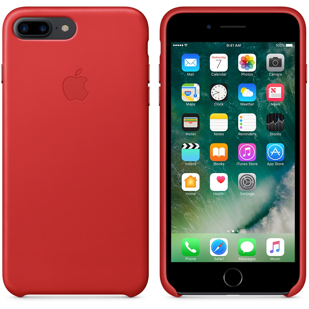 Кожаный чехол Apple iPhone 7 Plus Leather Case (PRODUCT) RED (MMYK2ZM/A) для iPhone 7 Plus/iPhone 8 Plus