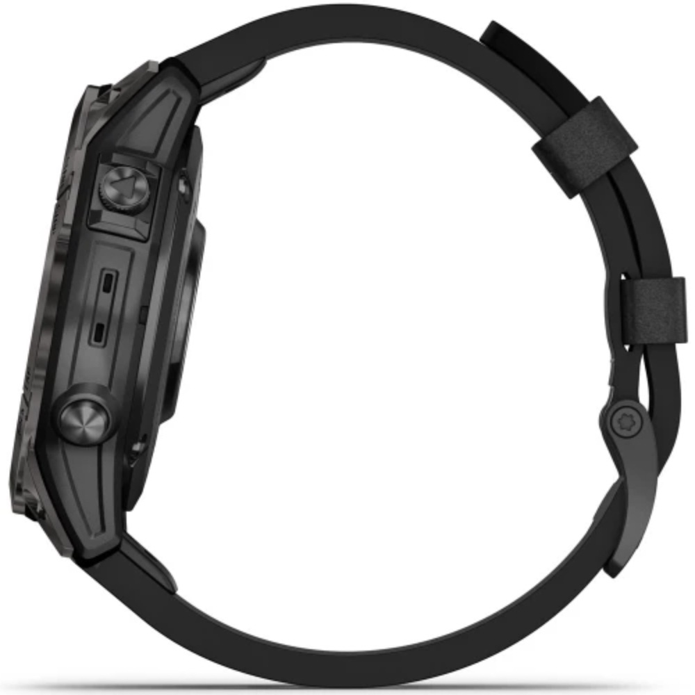 Умные часы Garmin epix Pro (Gen 2) – Sapphire Edition - 47 mm Carbon Grey DLC Titanium with Black Leather Band (010-02803-30)