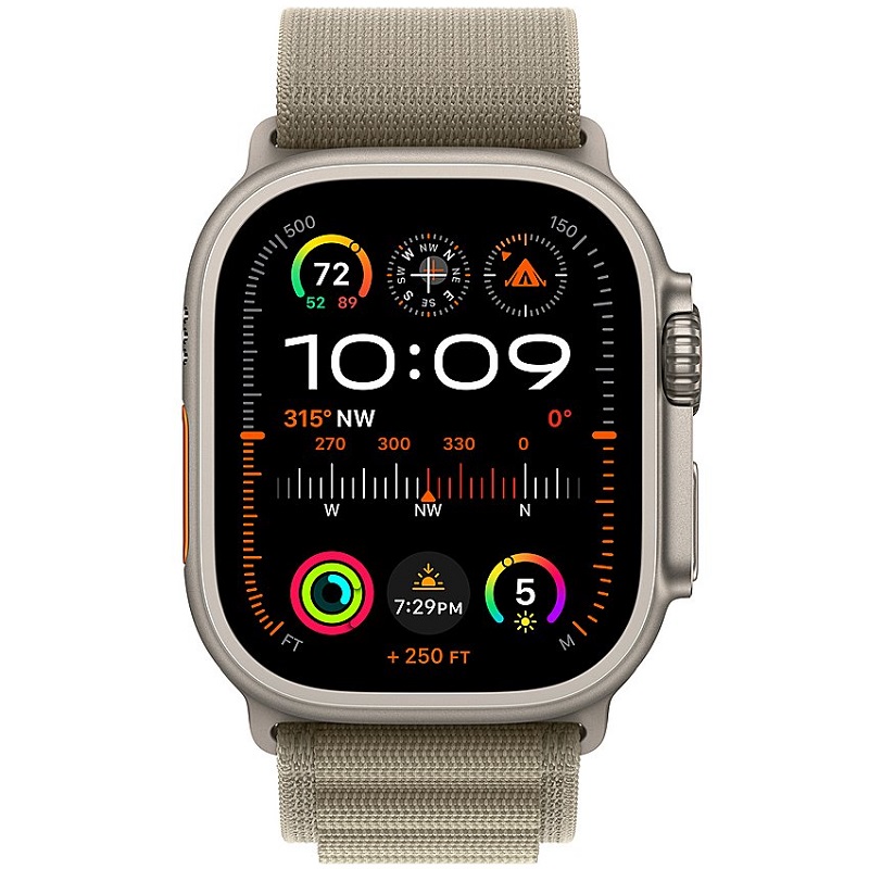 Умные часы Apple Watch Ultra 2 GPS + Cellular, 49mm Titanium Case with Olive Alpine Loop - Medium