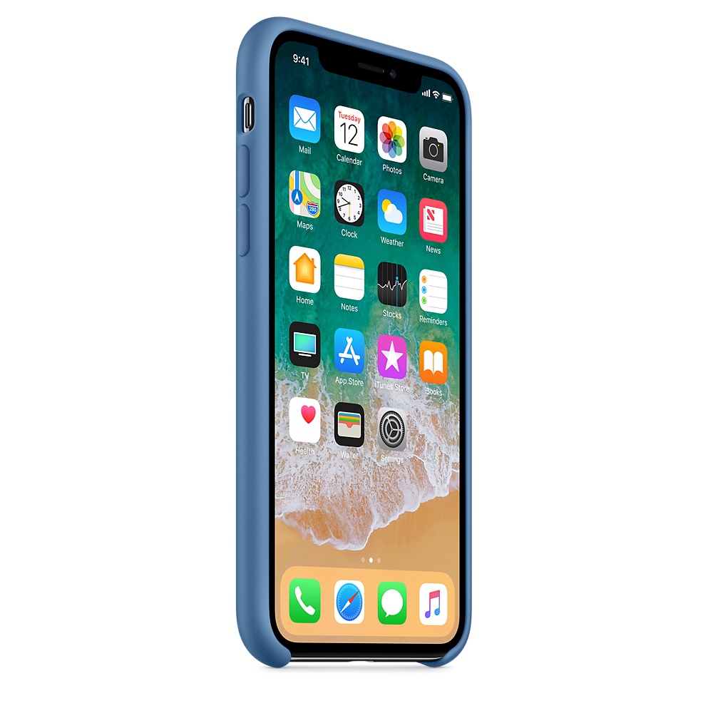 Силиконовый чехол Apple iPhone X Silicone Case - Denim Blue (MRG22ZM/A) для iPhone X