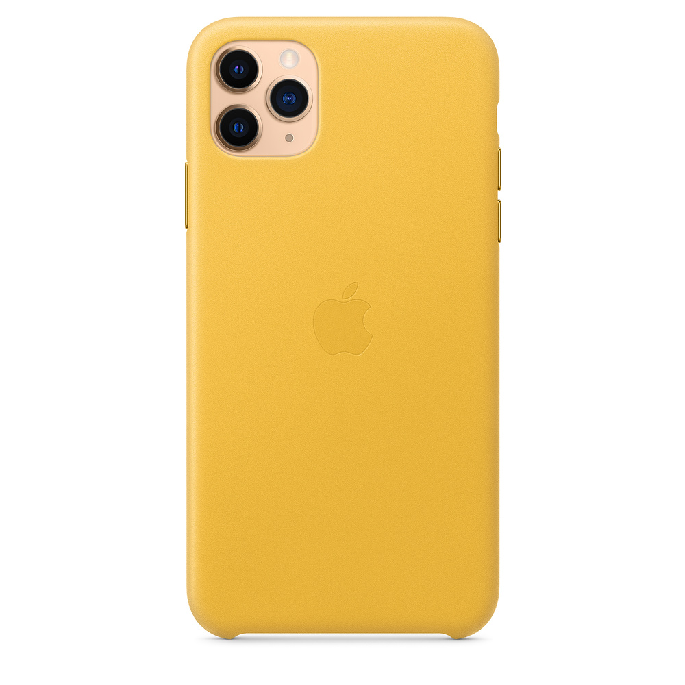 Кожаный чехол Apple iPhone 11 Pro Max Leather Case -  Meyer Lemon (MX0A2ZM/A) для iPhone 11 Pro Max
