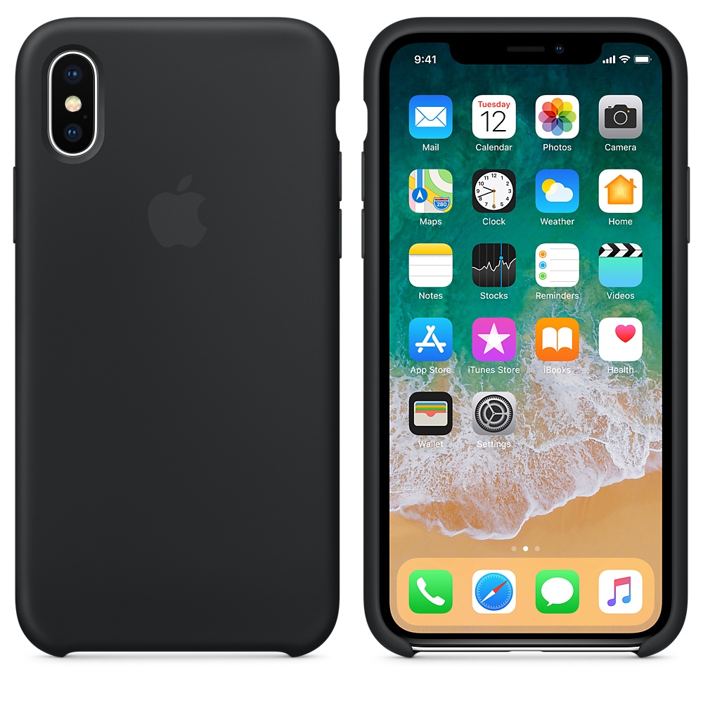 Силиконовый чехол Apple iPhone X Silicone Case - Black (MQT12ZM/A) для iPhone X