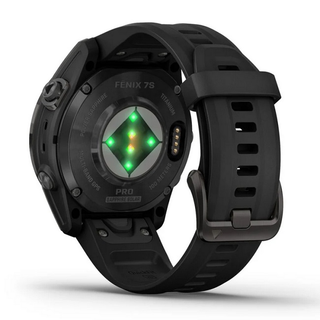 Умные часы Garmin fenix 7S Pro – Sapphire Solar Edition Carbon Grey DLC Titanium with Black Band (010-02776-11)