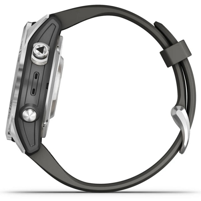 Умные часы Garmin fenix 7S Pro – Solar Edition Silver with Graphite Band (010-02776-01)