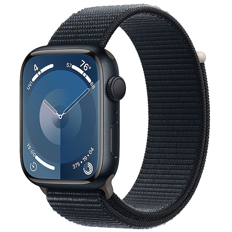 Умные часы Apple Watch Series 9 GPS, 45mm Midnight Aluminium Case with Midnight Sport Loop