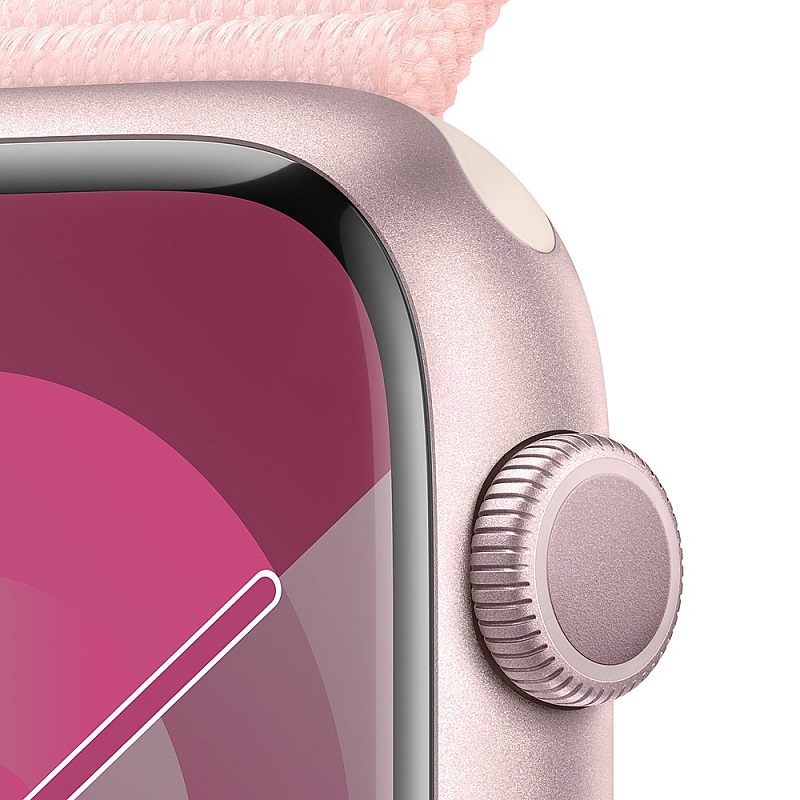 Умные часы Apple Watch Series 9 GPS, 45mm Pink Aluminium Case with Light Pink Sport Loop
