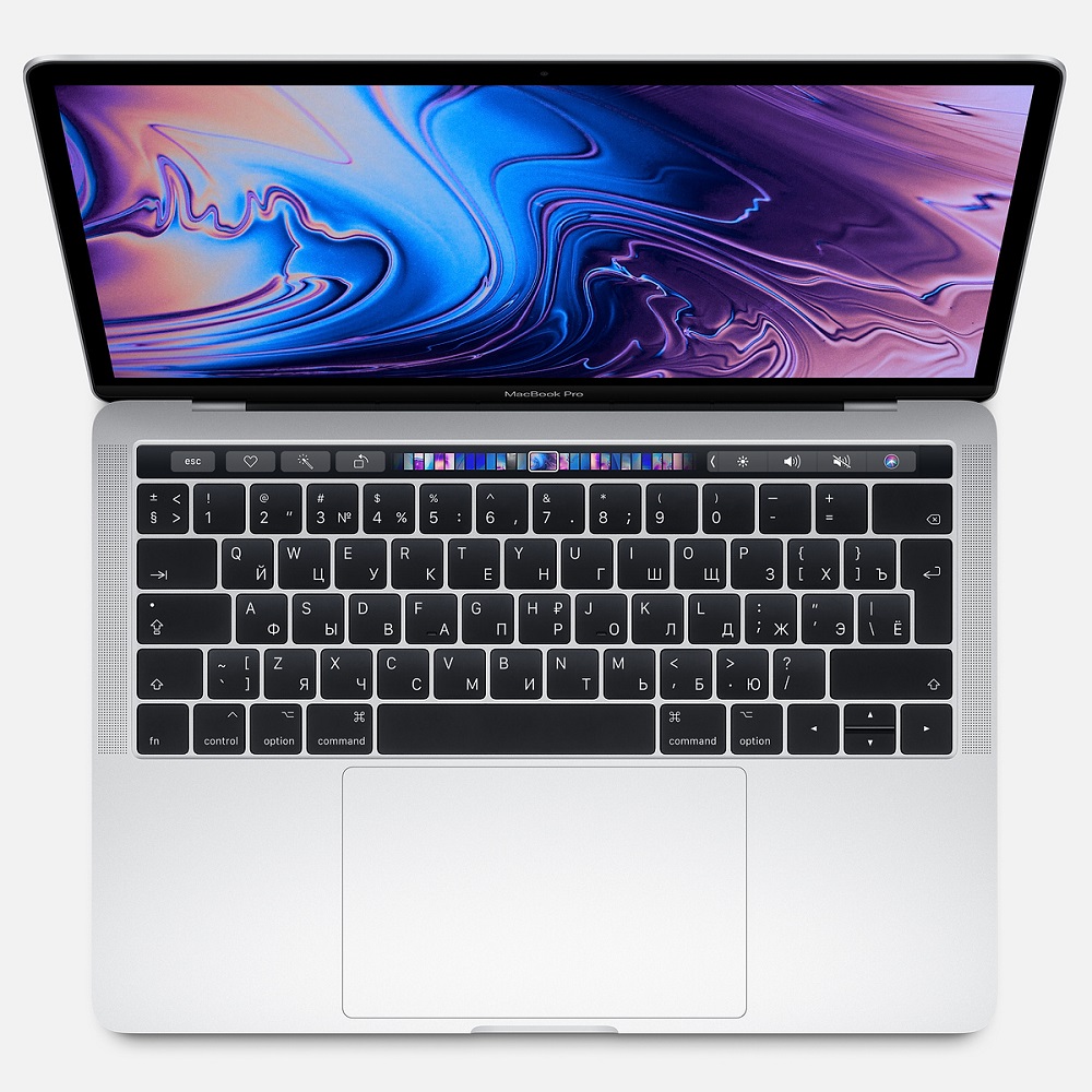 Ноутбук Apple MacBook Pro 13 with Retina display and Touch Bar Mid 2018 Silver (MR9V2RU/A) (Intel Core i5 2300 MHz/13.3/2560x1600/8GB/512GB SSD/DVD нет/Intel Iris Plus Graphics 655/Wi-Fi/Bluetooth/macOS)