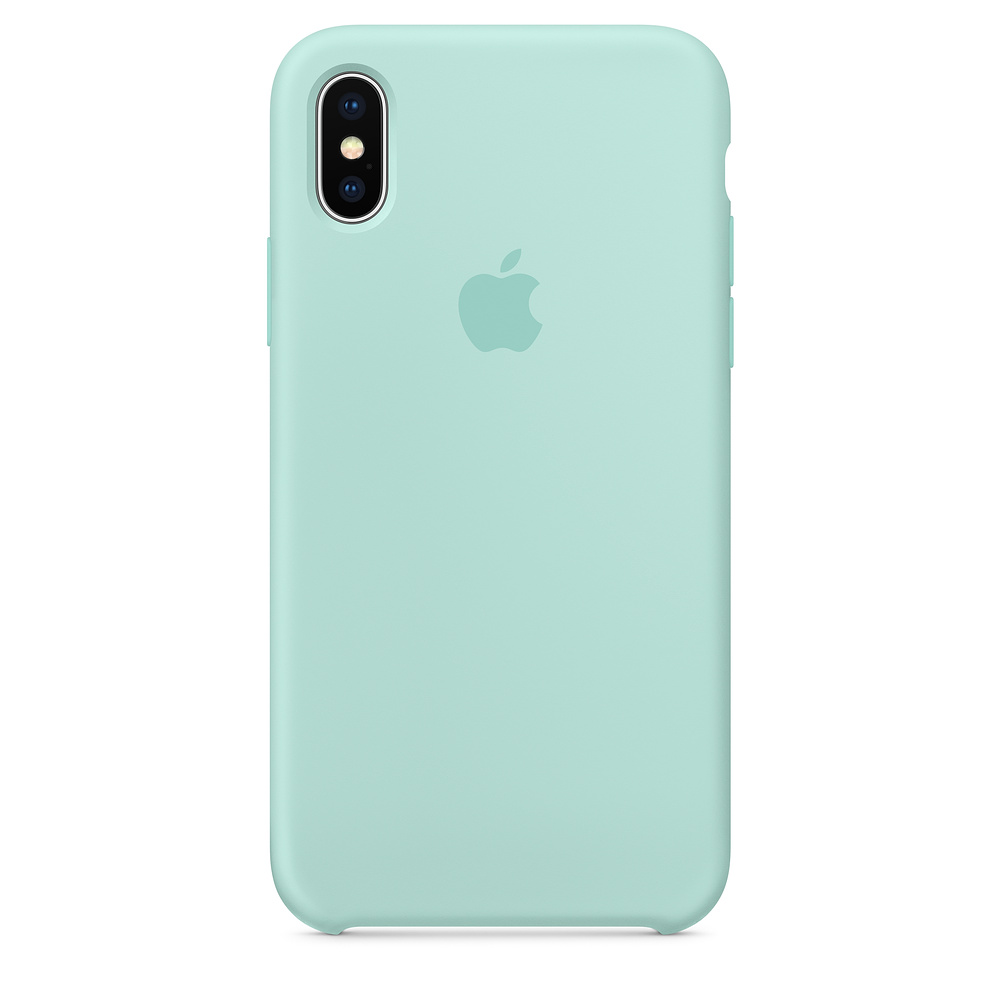 Силиконовый чехол Apple iPhone X Silicone Case - Marine Green (MRRE2ZM/A) для iPhone X