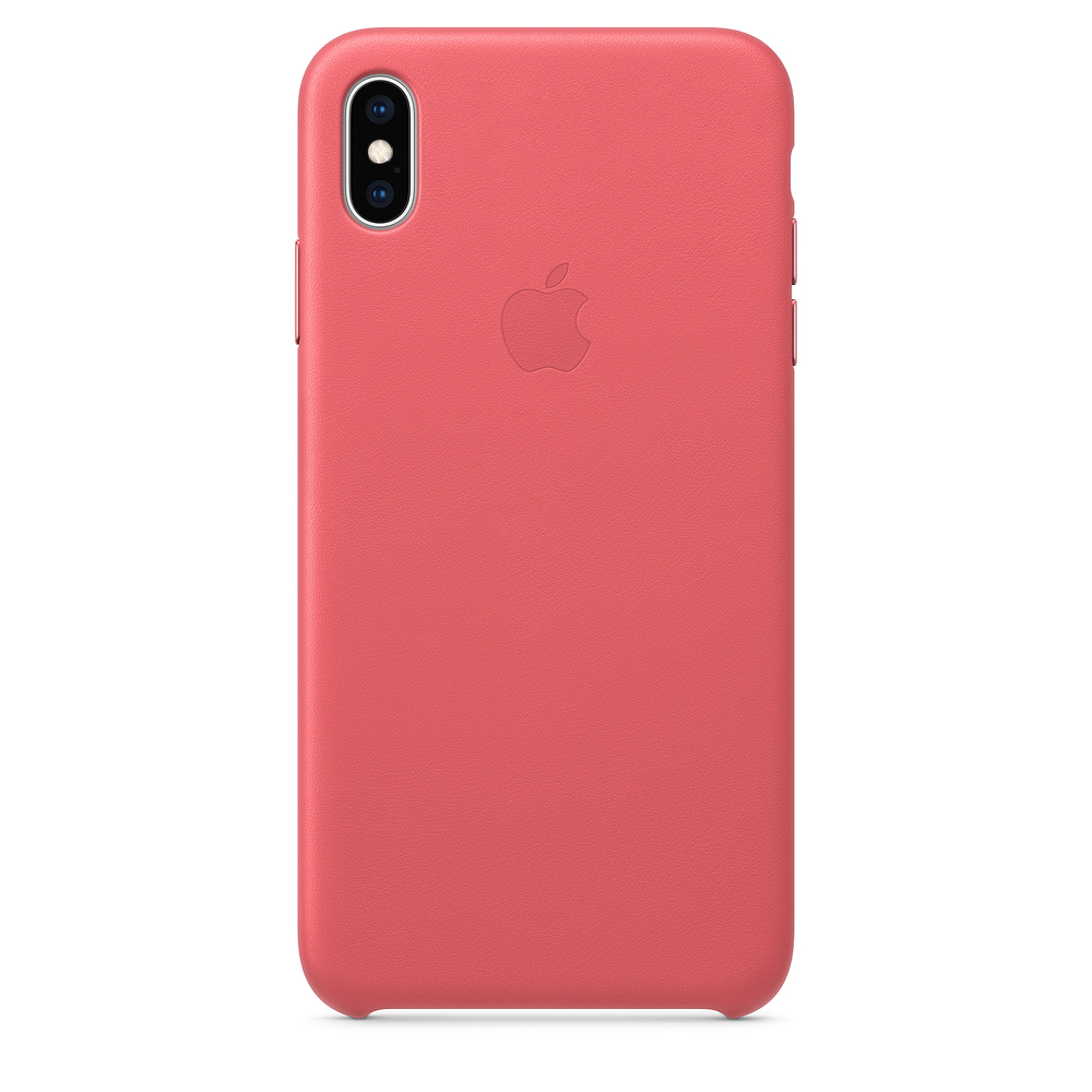 Кожаный чехол Apple iPhone XS Max Leather Case - Peony Pink (MTEX2ZM/A) для iPhone XS Max
