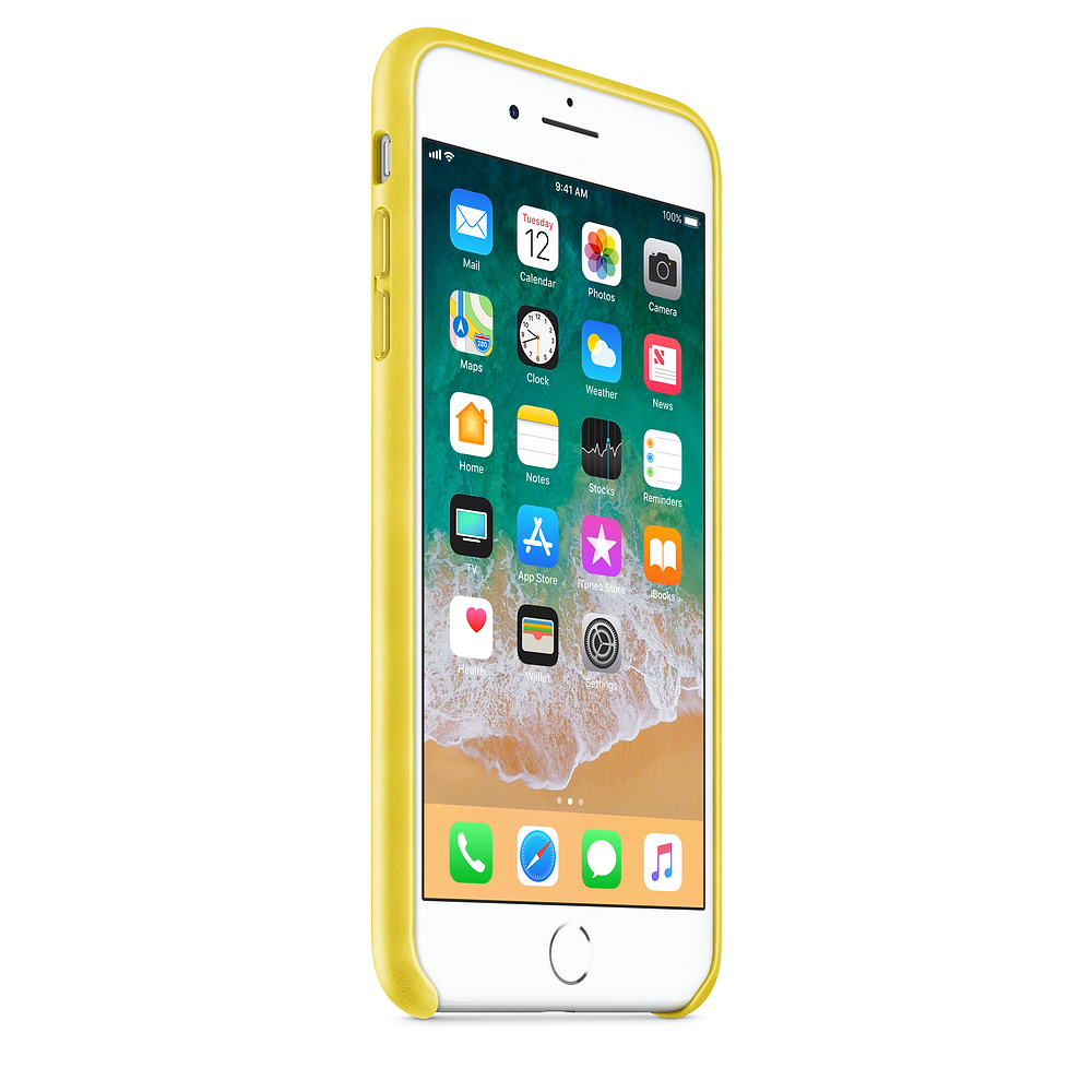 Кожаный чехол Apple iPhone 8 Plus Leather Case Spring Yellow (MRGC2ZM/A) для iPhone 7 Plus/iPhone 8 Plus