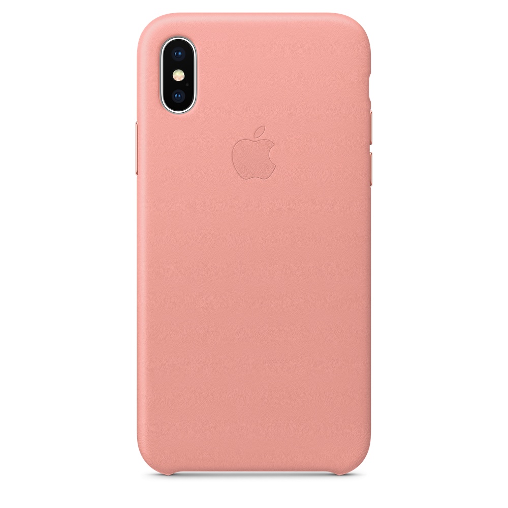 Кожаный чехол Apple iPhone X Leather Case - Soft Pink (MRGH2ZM/A) для iPhone X