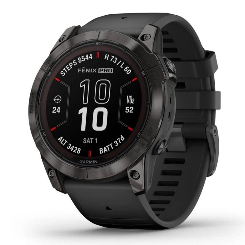 Умные часы Garmin fenix 7X Pro – Sapphire Solar Edition Carbon Grey DLC Titanium with Black Band (010-02778-11)