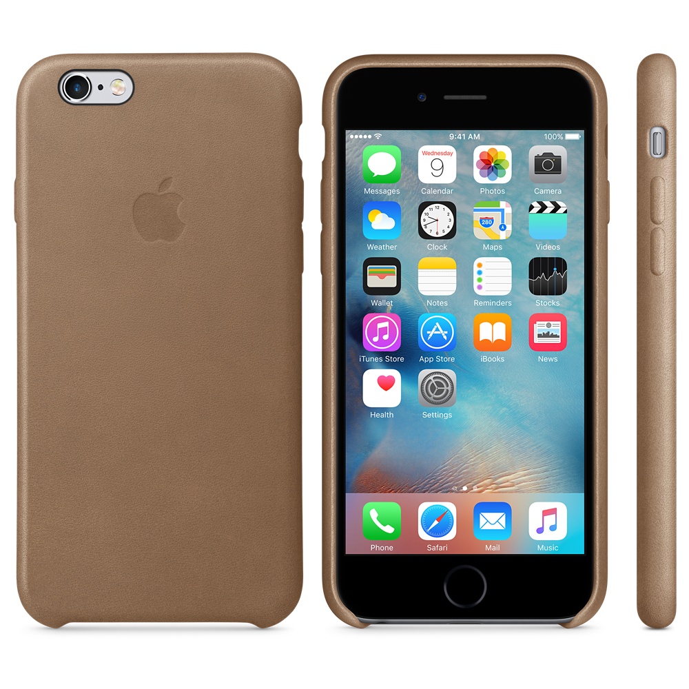 Кожаный чехол Apple iPhone 6 Leather Case Brown (MKXR2ZM/A) для iPhone 6/6S