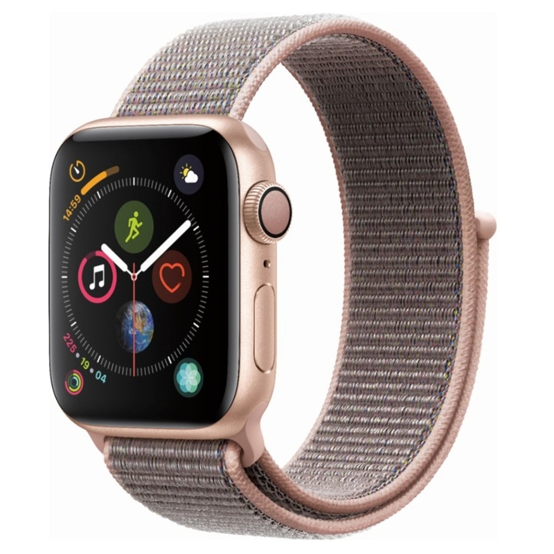 Часы Apple Watch Series 4 GPS 44mm (Gold Aluminum Case with Pink Sand Sport Loop) (MU6G2RU/A)