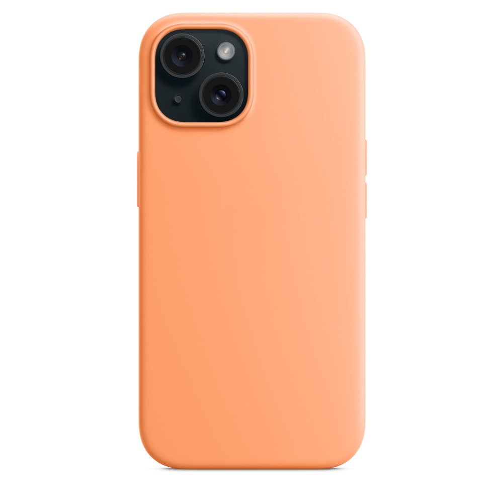 Силиконовый чехол Naturally Silicone Case with MagSafe Orange Sorbet для iPhone 15
