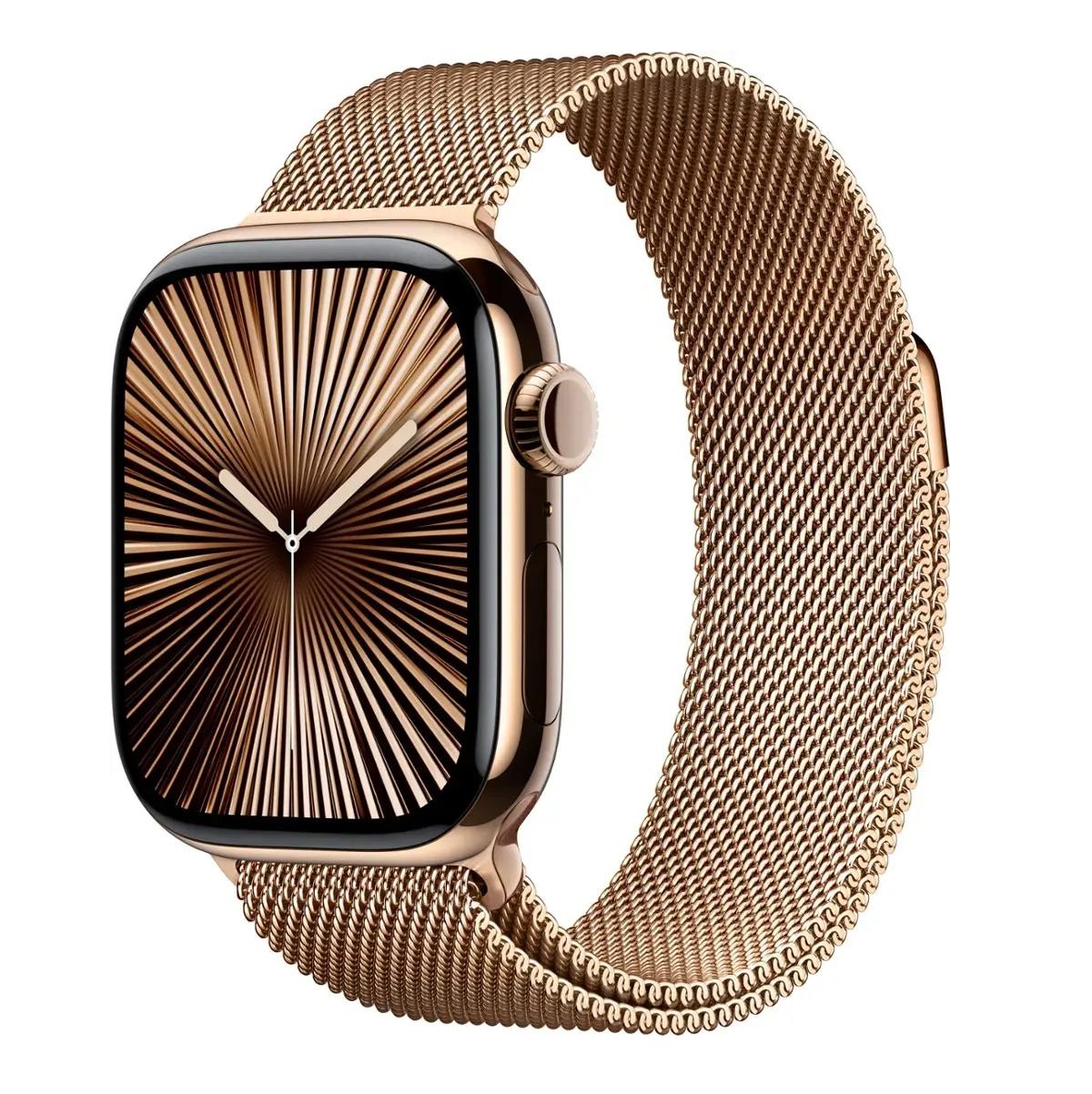 Умные часы Apple Watch Series 10 GPS + Cellular, 42mm Gold Titanium Case with Gold Milanese Loop