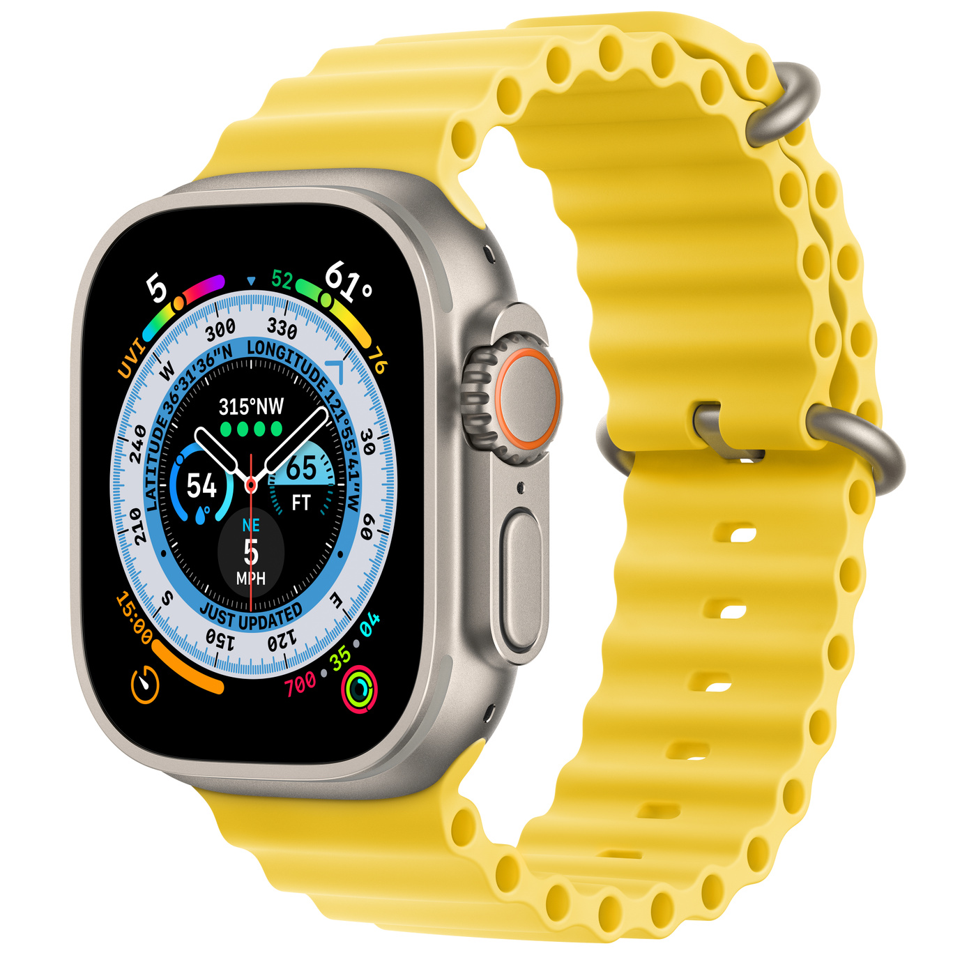 Умные часы Apple Watch Ultra 49 мм Titanium Case Ocean Band Yellow