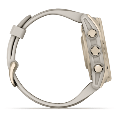 Умные часы Garmin fenix 8 – 43 mm AMOLED Sapphire Soft Gold with fog gray/dark (010-02903-11)