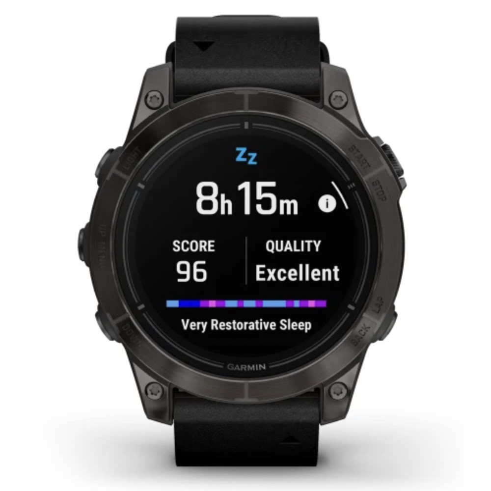 Умные часы Garmin epix Pro (Gen 2) – Sapphire Edition - 47 mm Carbon Grey DLC Titanium with Black Leather Band (010-02803-30)