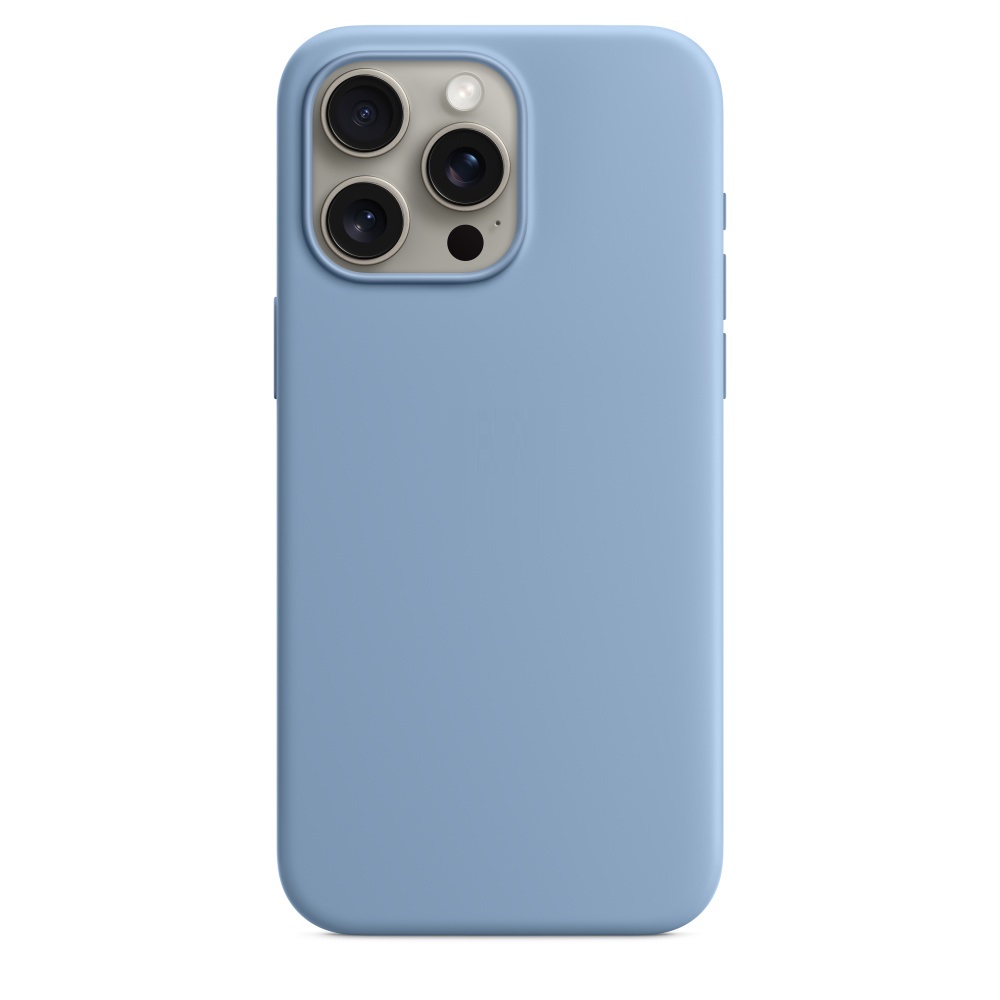Силиконовый чехол Naturally Silicone Case with MagSafe Winter Blue для iPhone 15 Pro Max