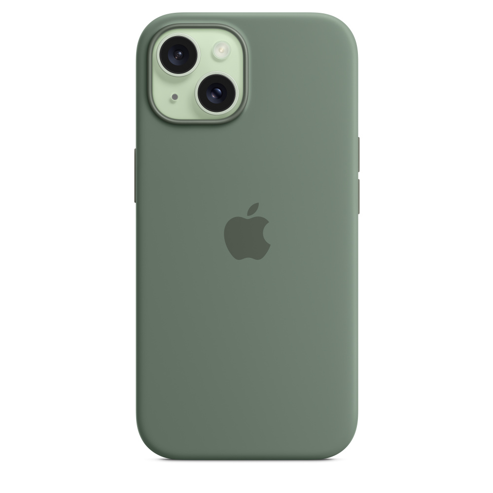 Силиконовый чехол Apple iPhone 15 Silicone Case with MagSafe - Cypress (MT0X3ZM/A) для iPhone 15