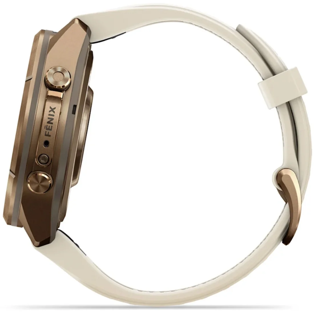 Умные часы Garmin fenix 9 Pro - 43 mm inReach Autumn Gold Titanium with Cream/French Grey Silicone Band (010-04335-21)