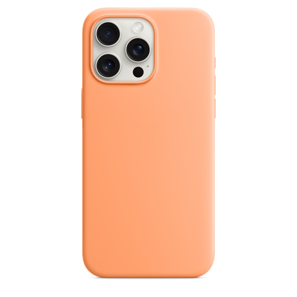 Силиконовый чехол Naturally Silicone Case with MagSafe Orange Sorbet для iPhone 15 Pro Max